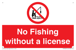 No Fishing without a license